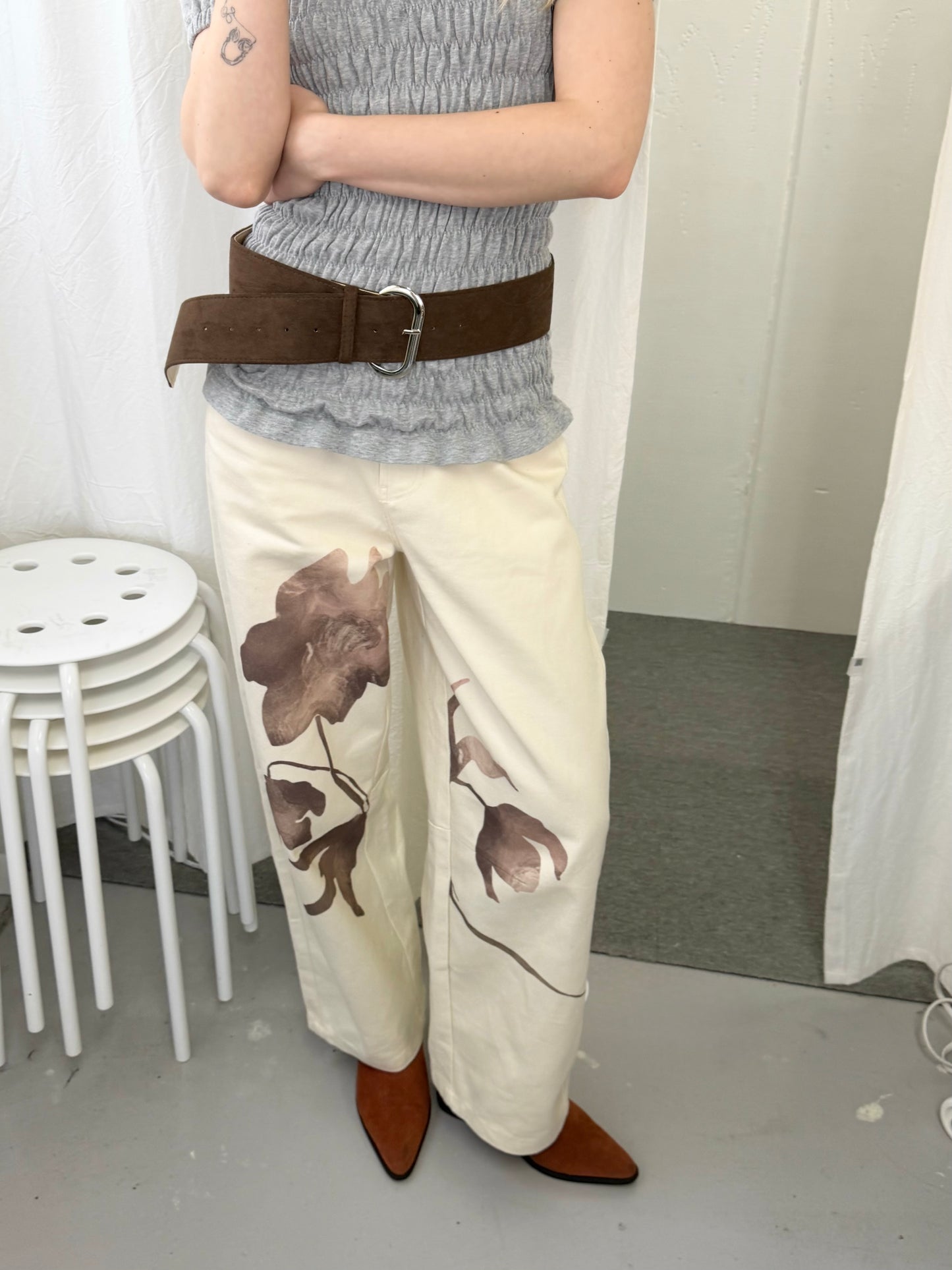 Garden denim pants
