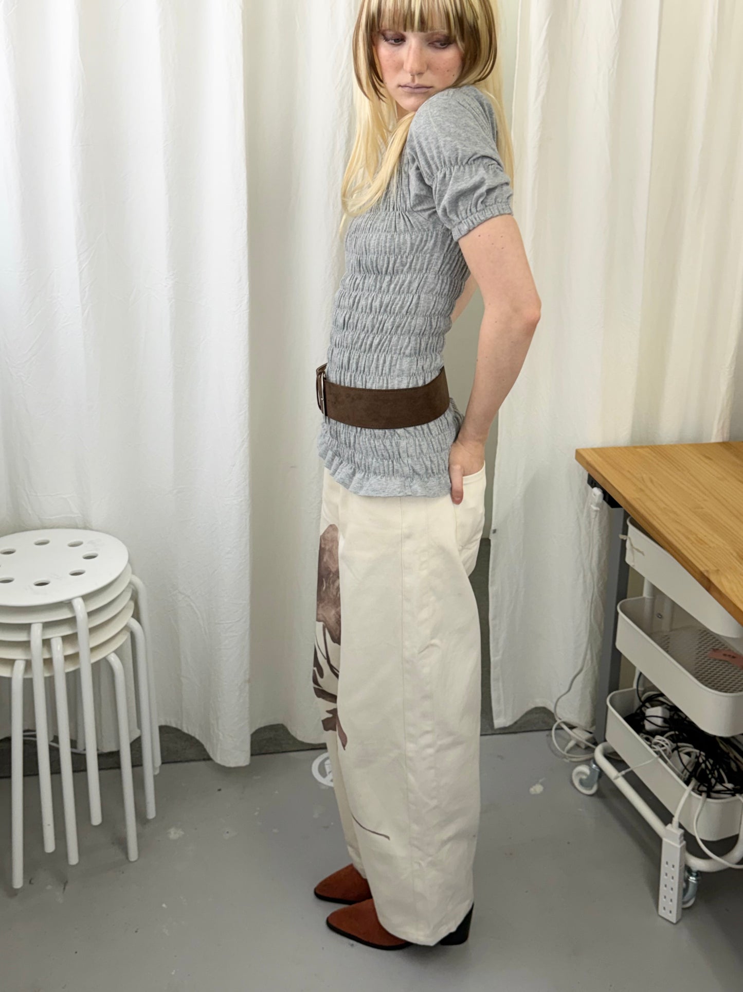 Garden denim pants