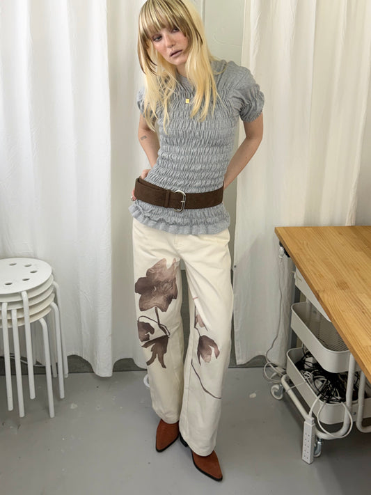 Garden denim pants