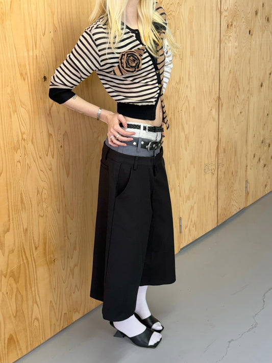 Twin belt pants