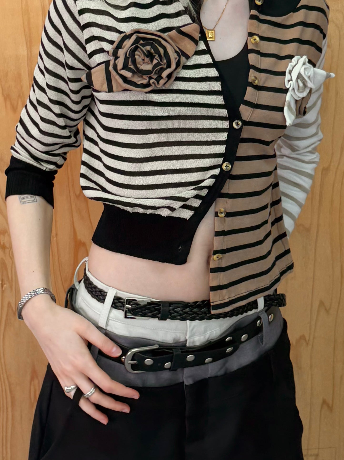 Twin belt pants