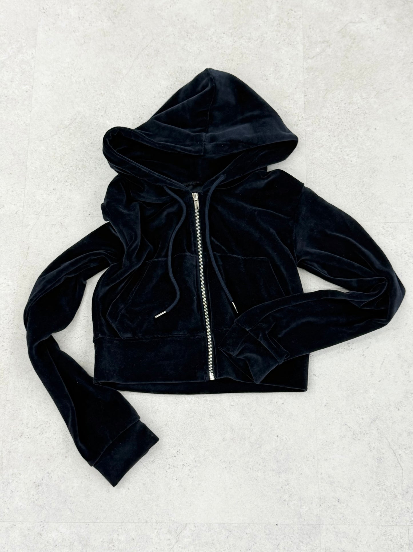 Velour compact hoodie