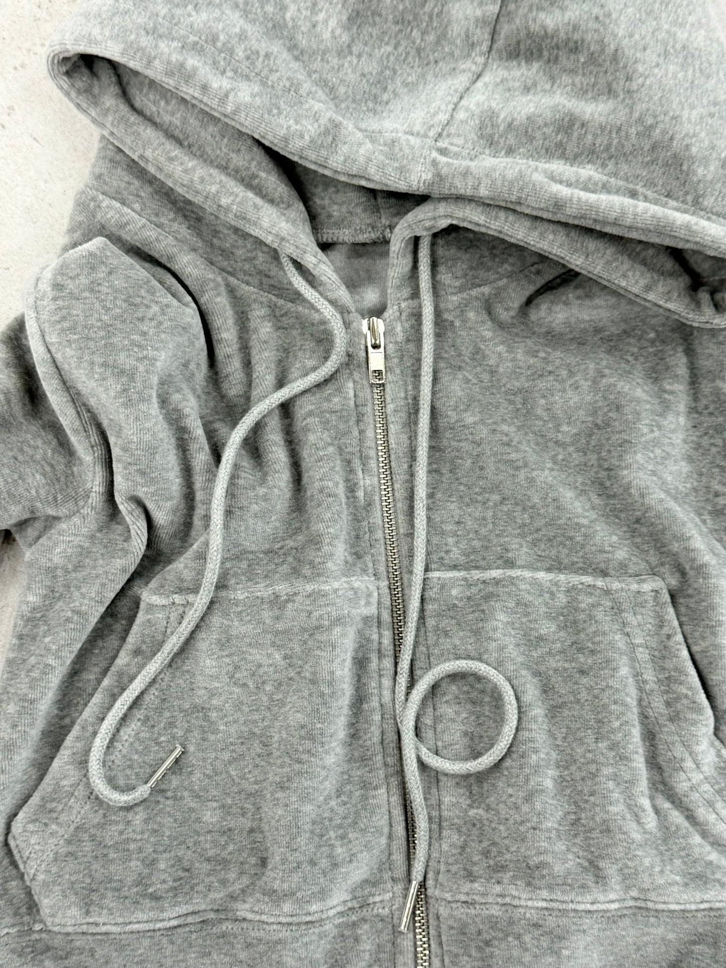 Velour compact hoodie