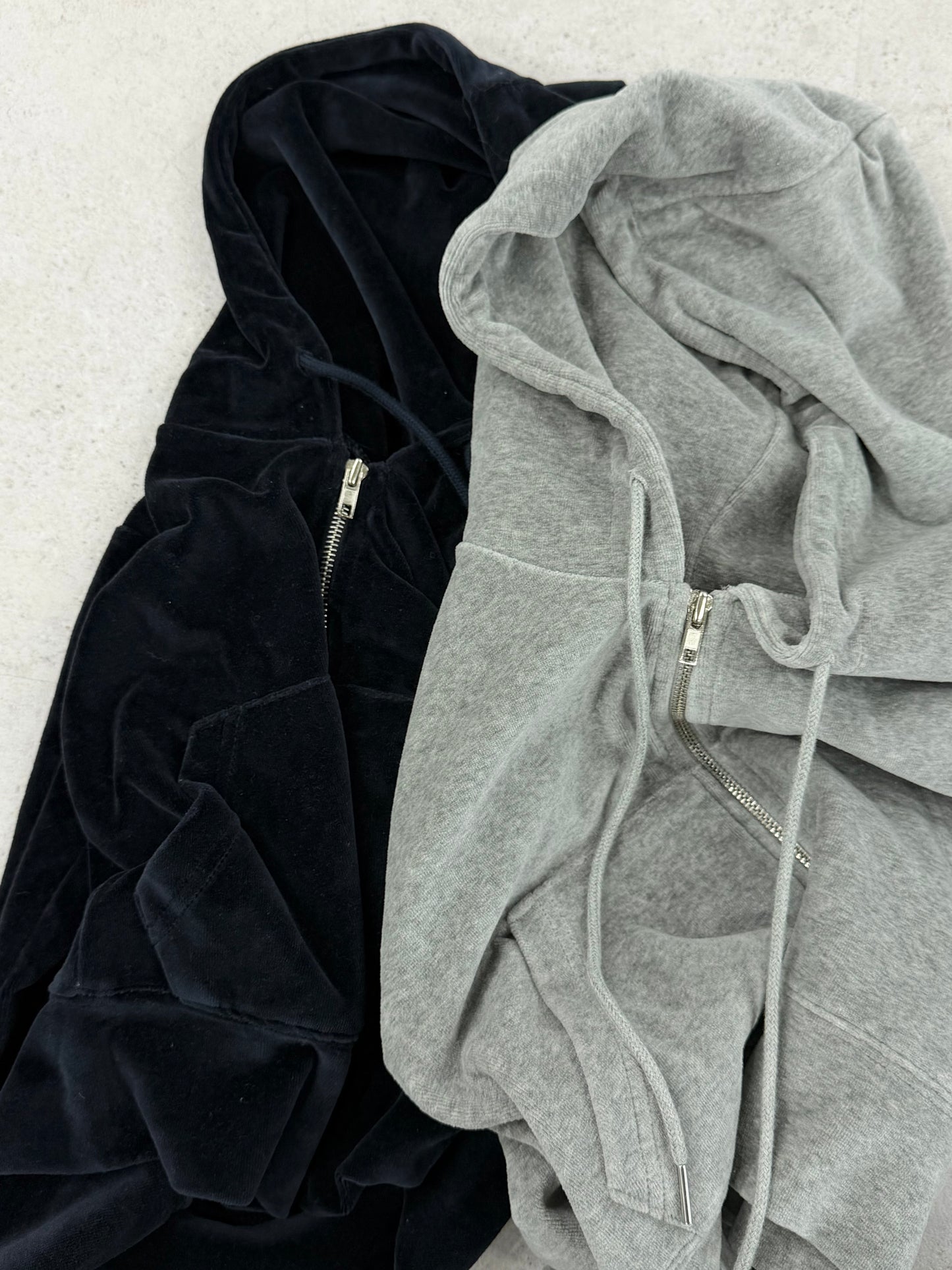 Velour compact hoodie