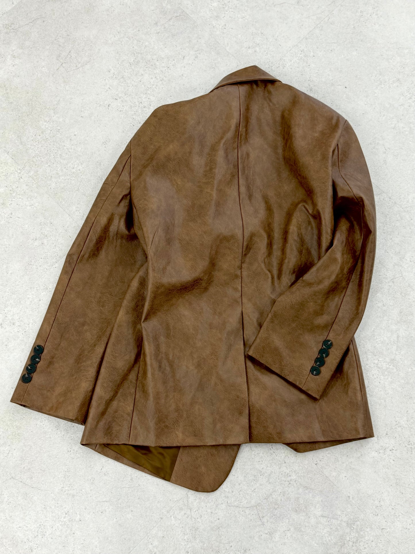 Oversized lether jacket
