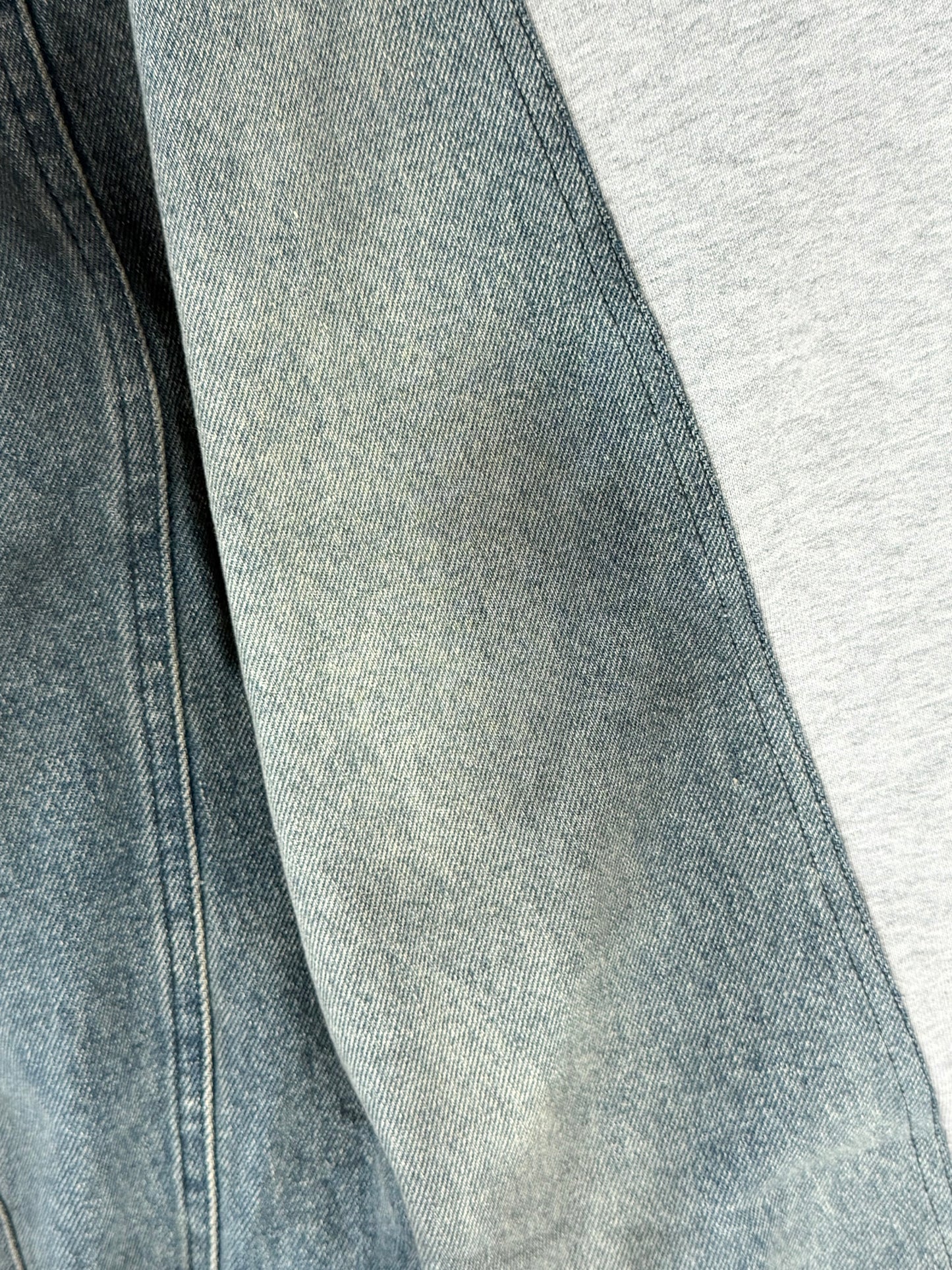 Switching denim skirt