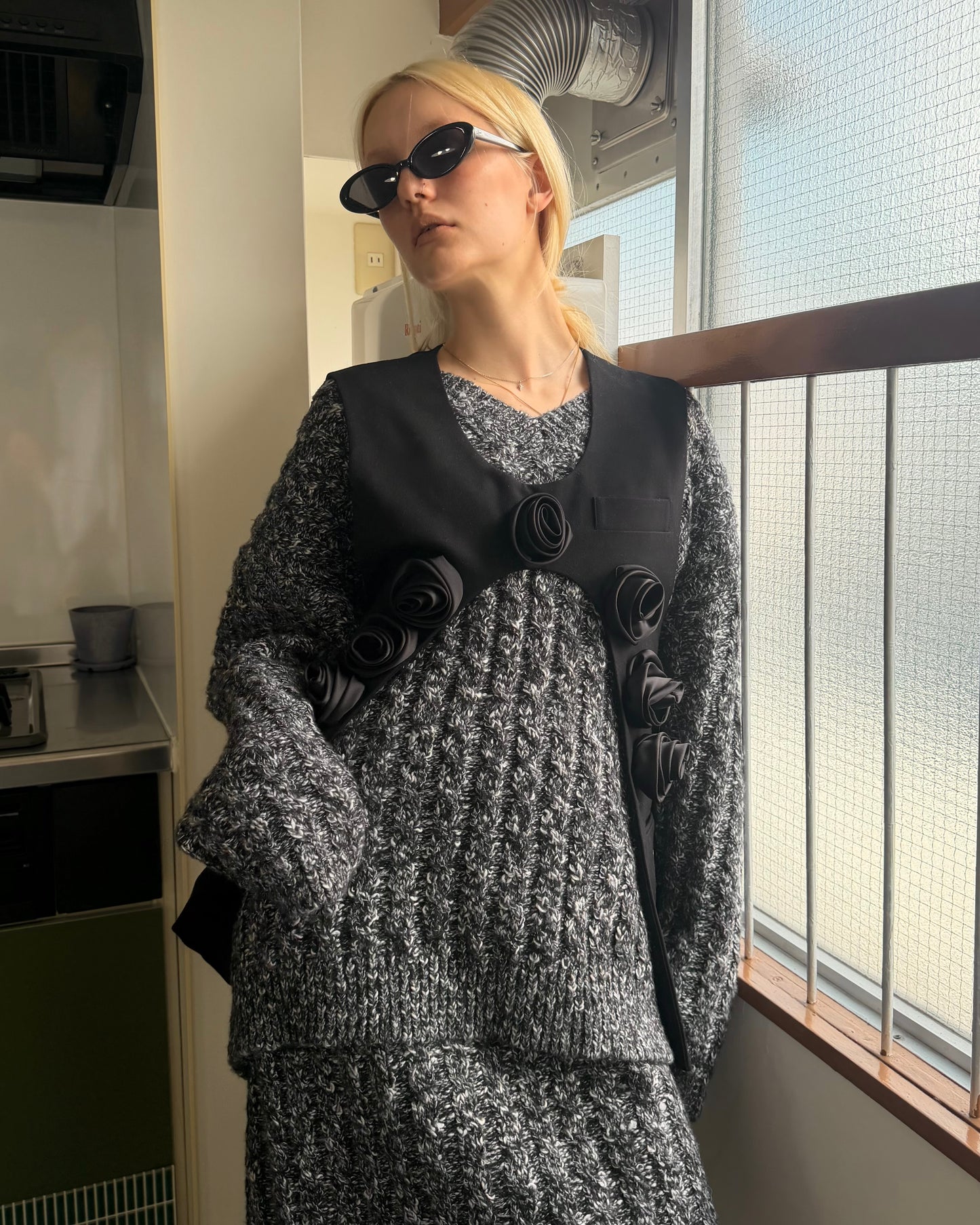 Pixelization knit set up