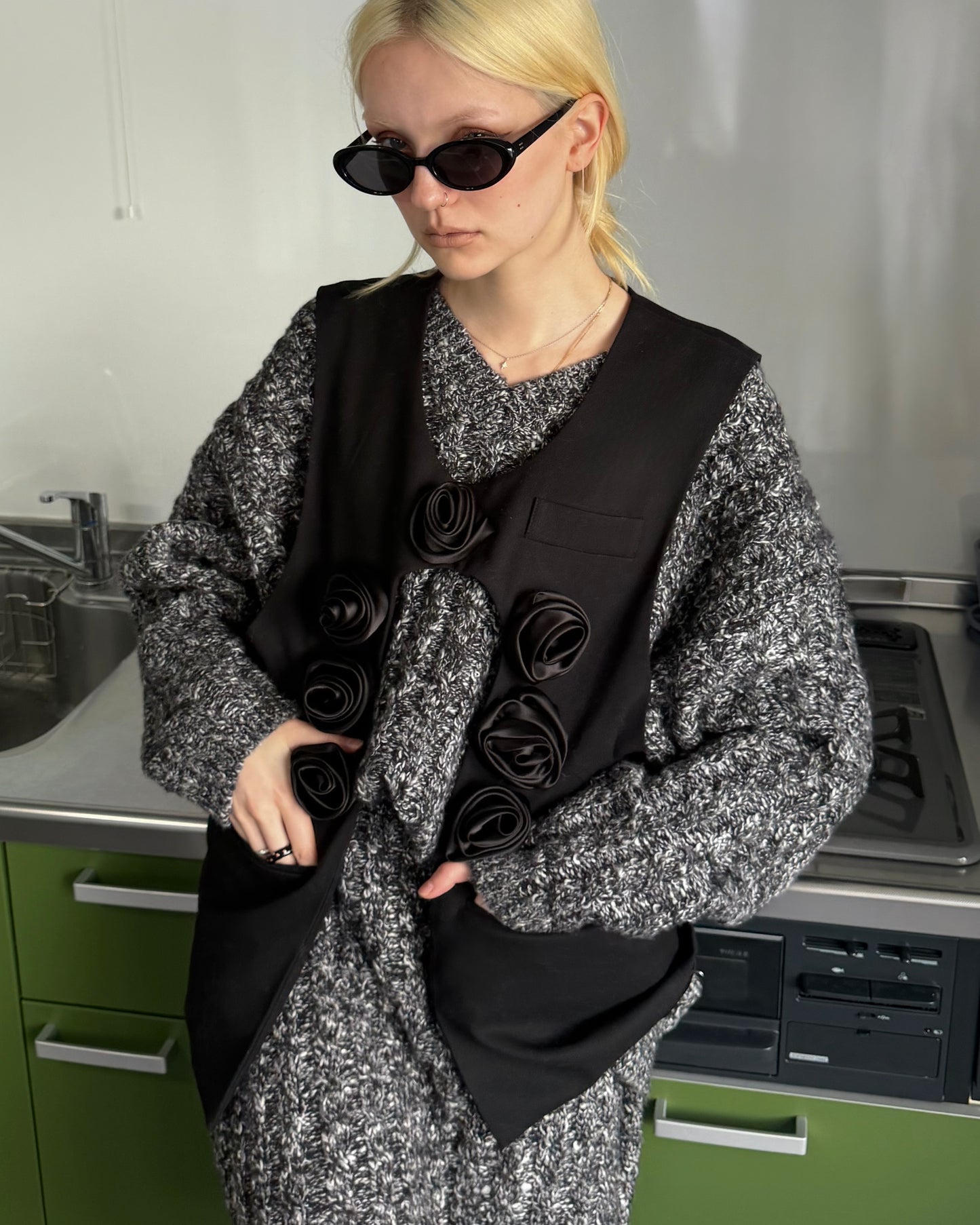 Pixelization knit set up