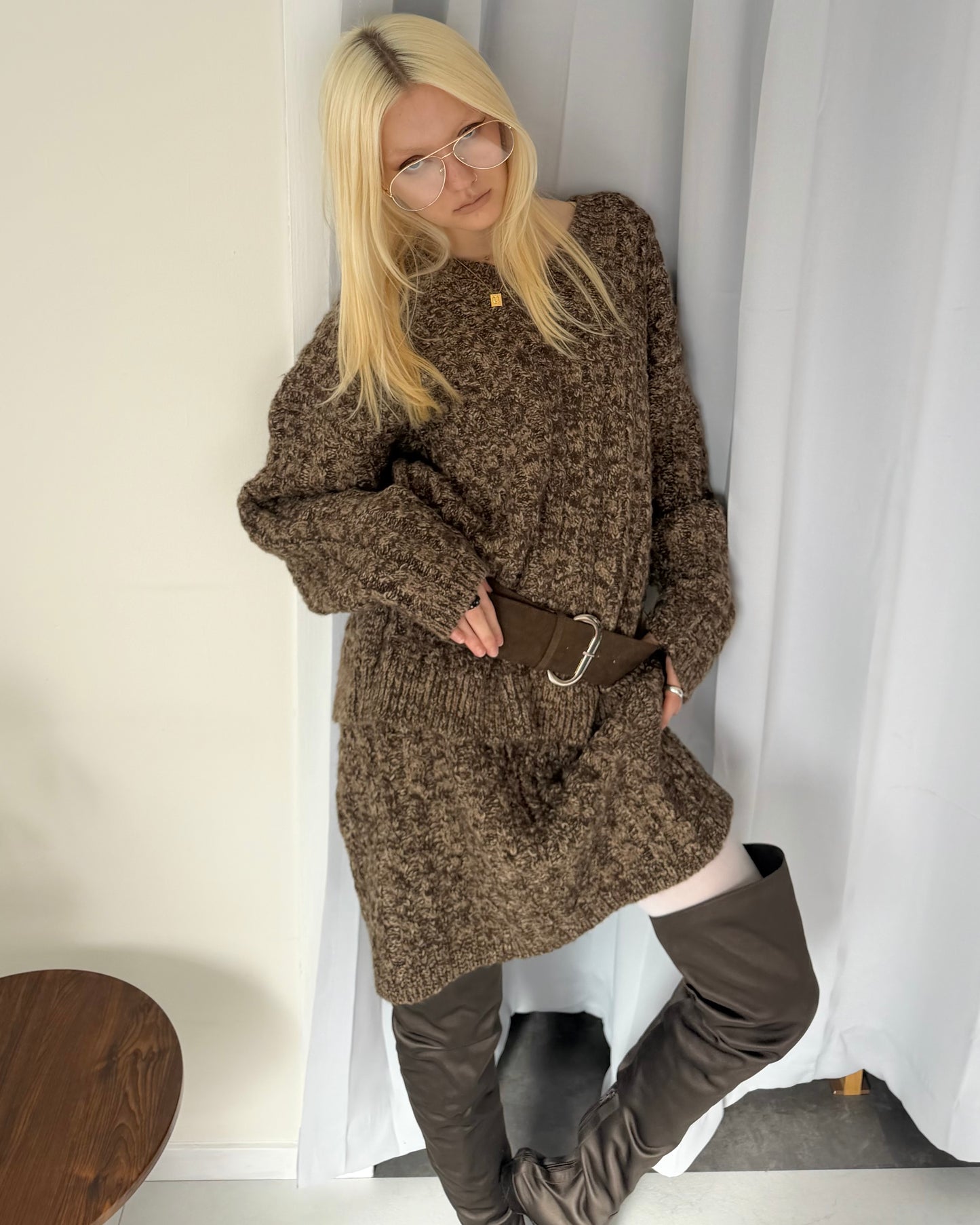 Pixelization knit set up