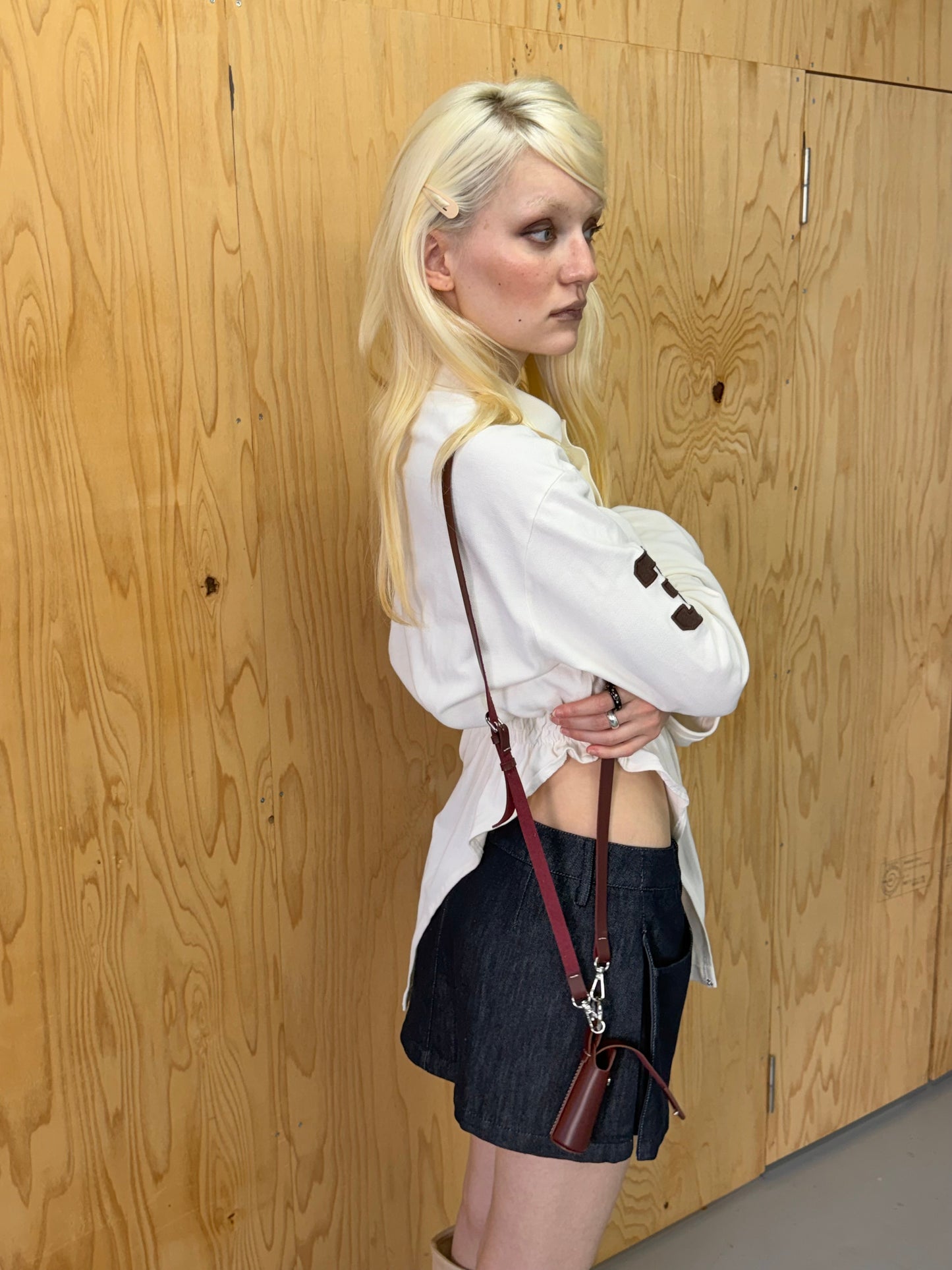 Mini denim scort
