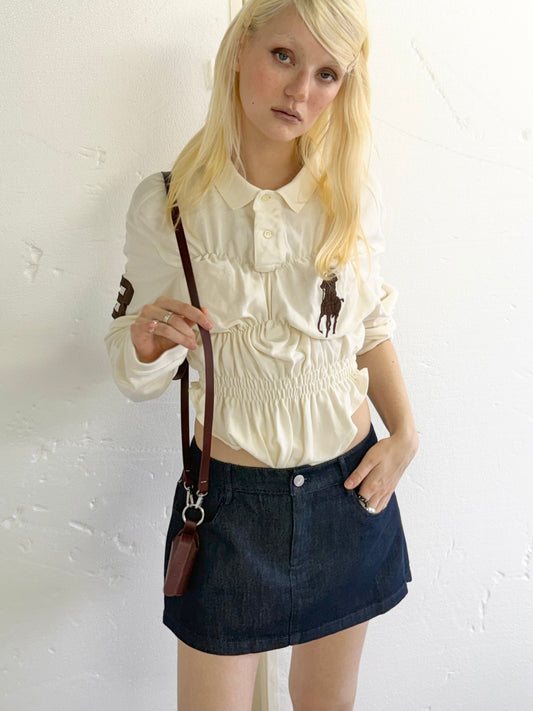 Mini denim scort