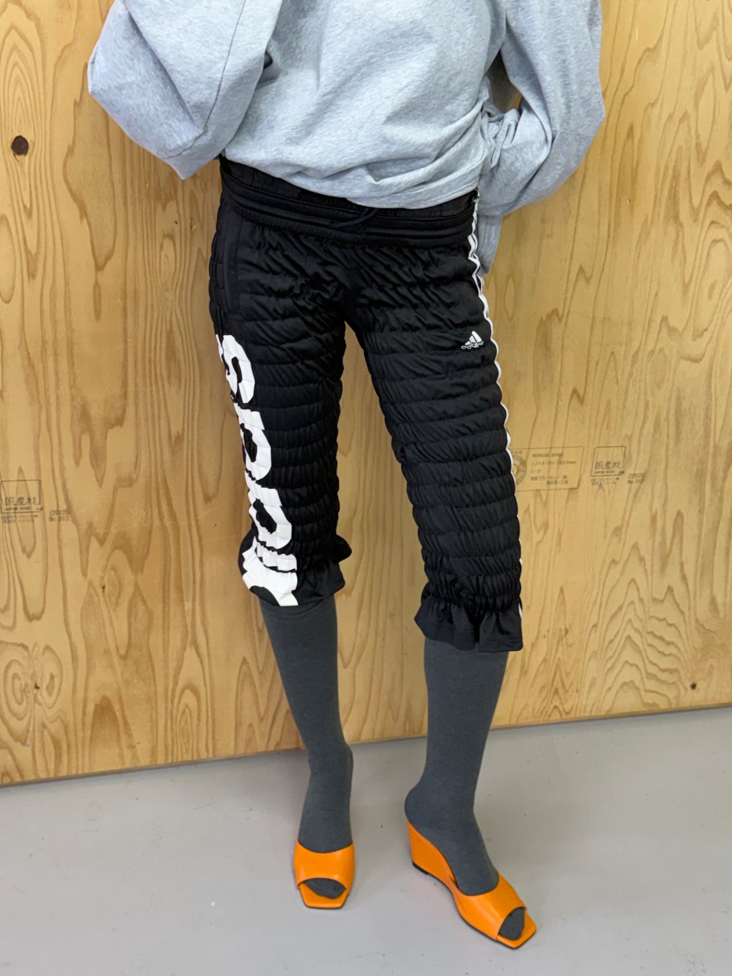 Gather jersey pants kuro