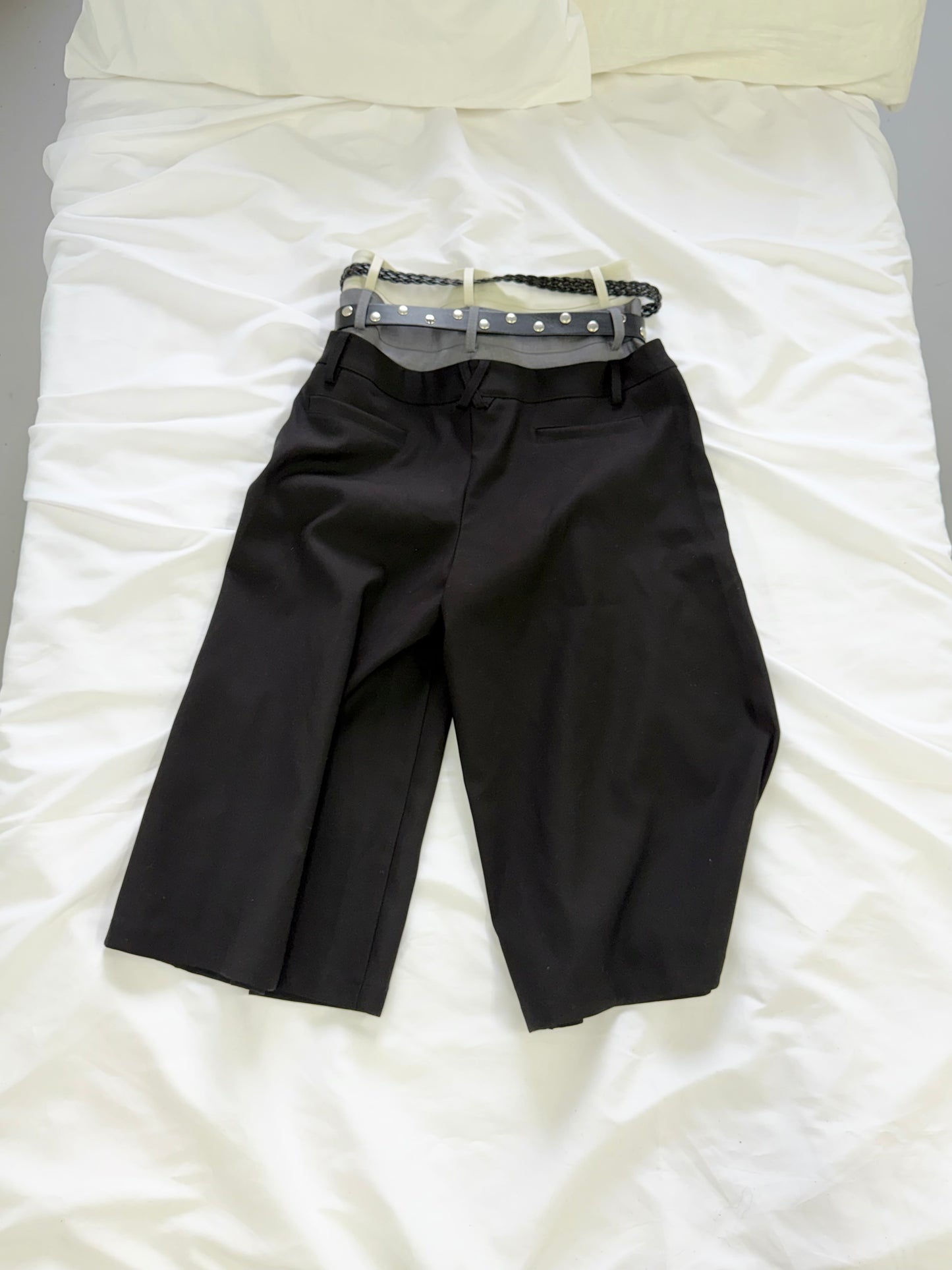 Twin belt pants