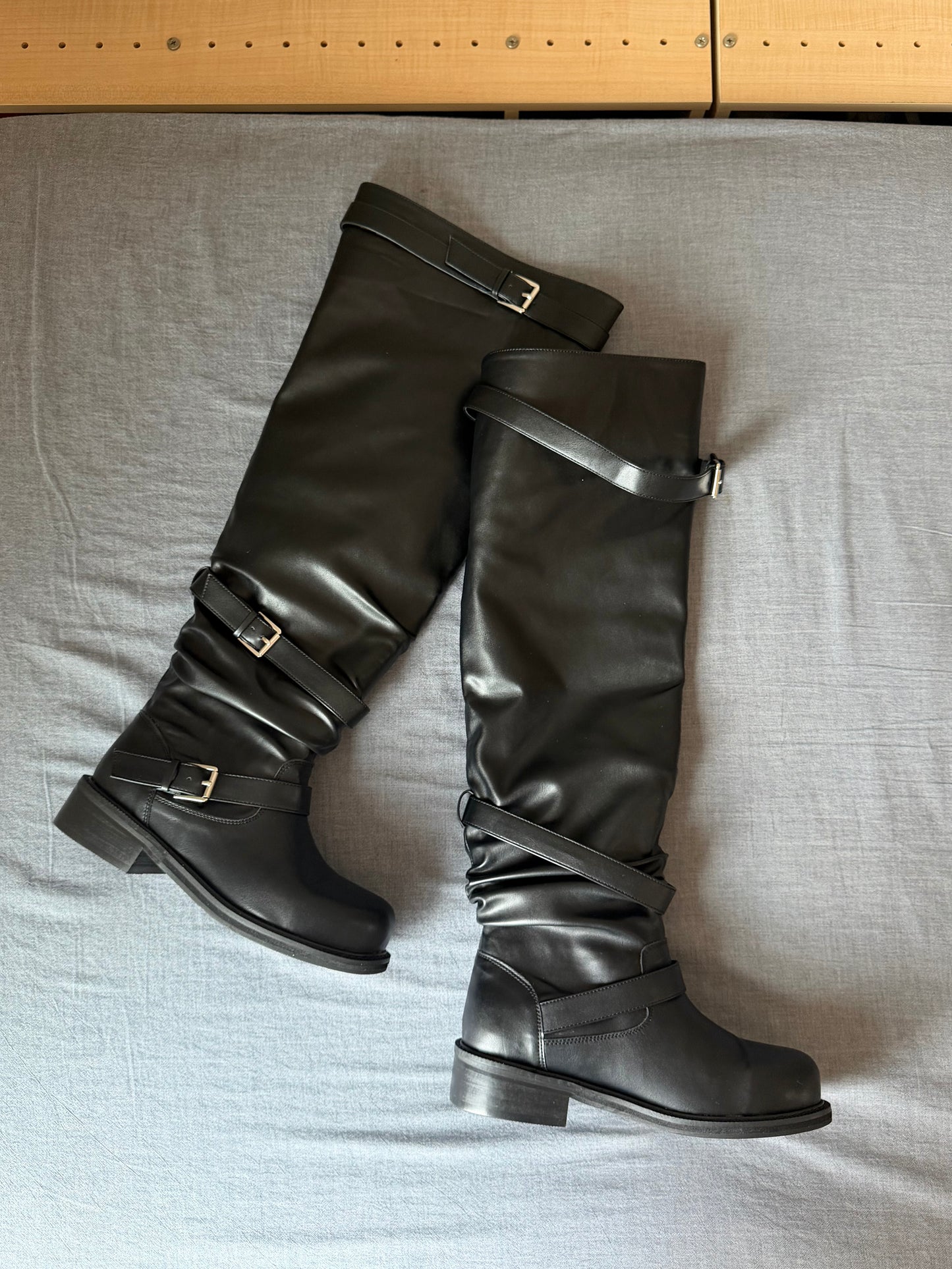 belt long boots