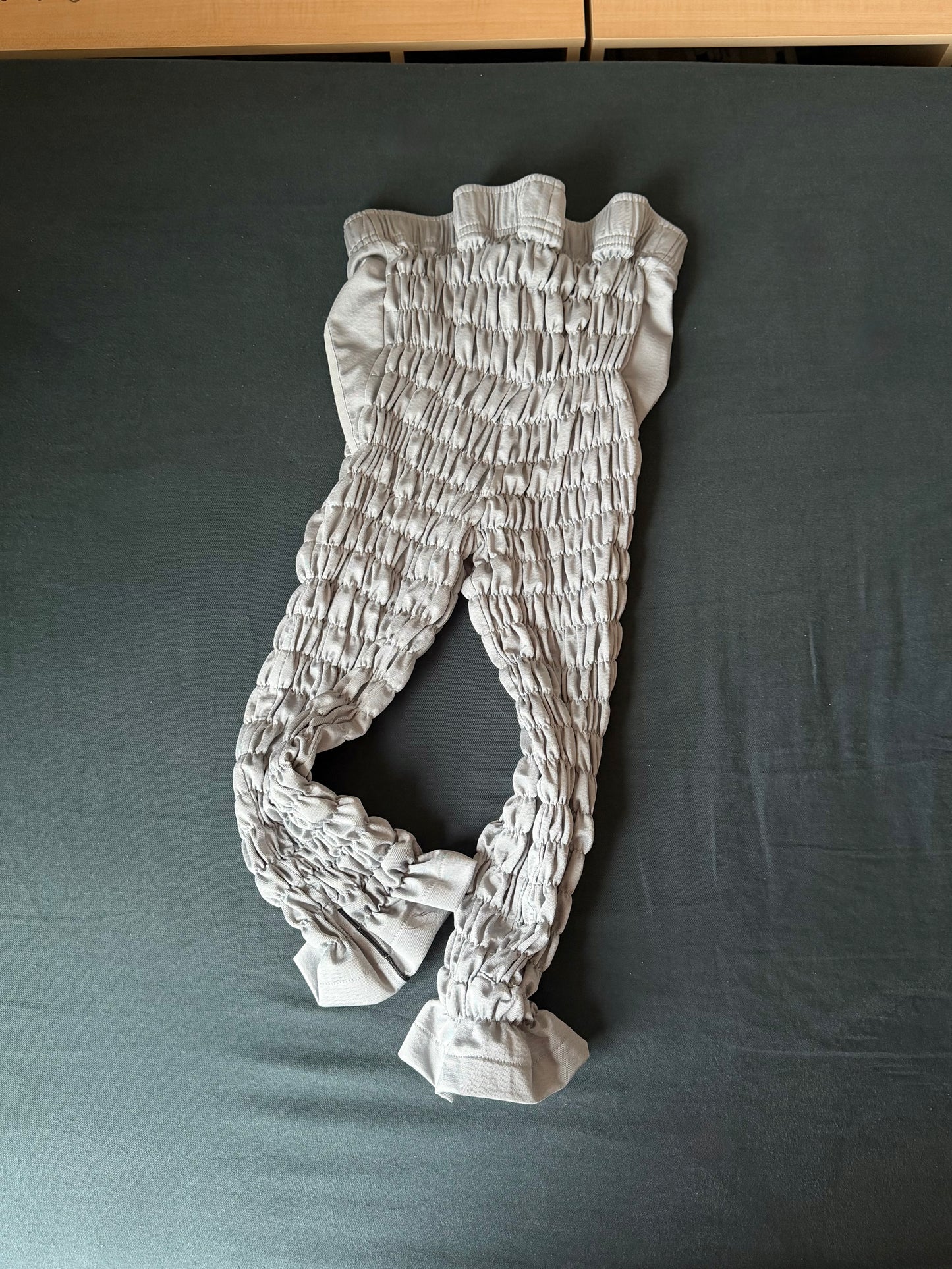Gather jersey pants gray