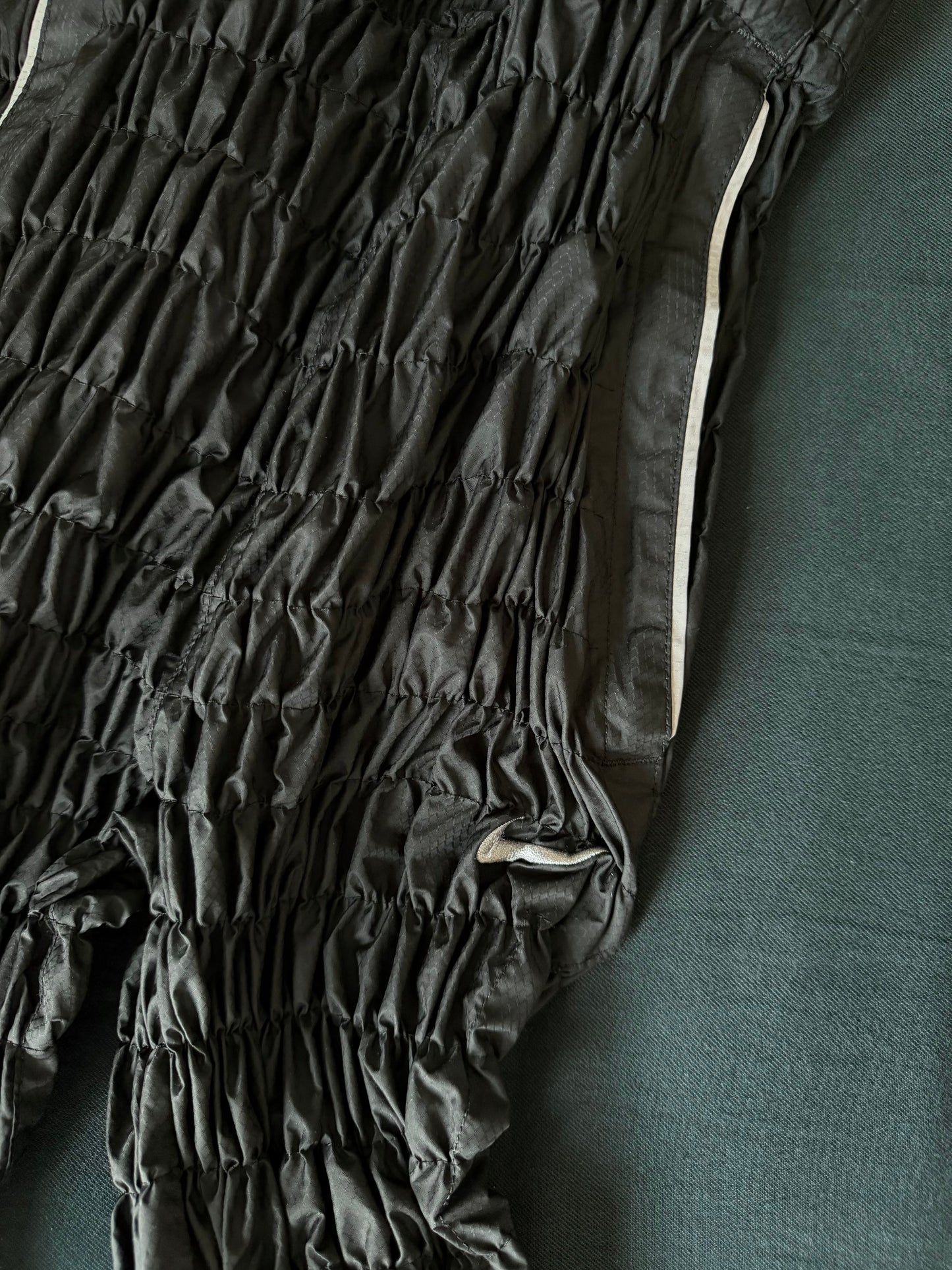 Gather jersey pants bicolor
