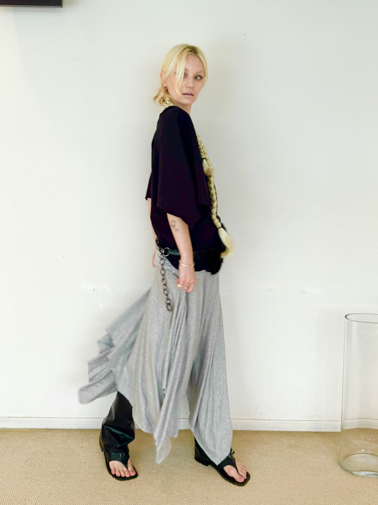 Relax shirring skirt