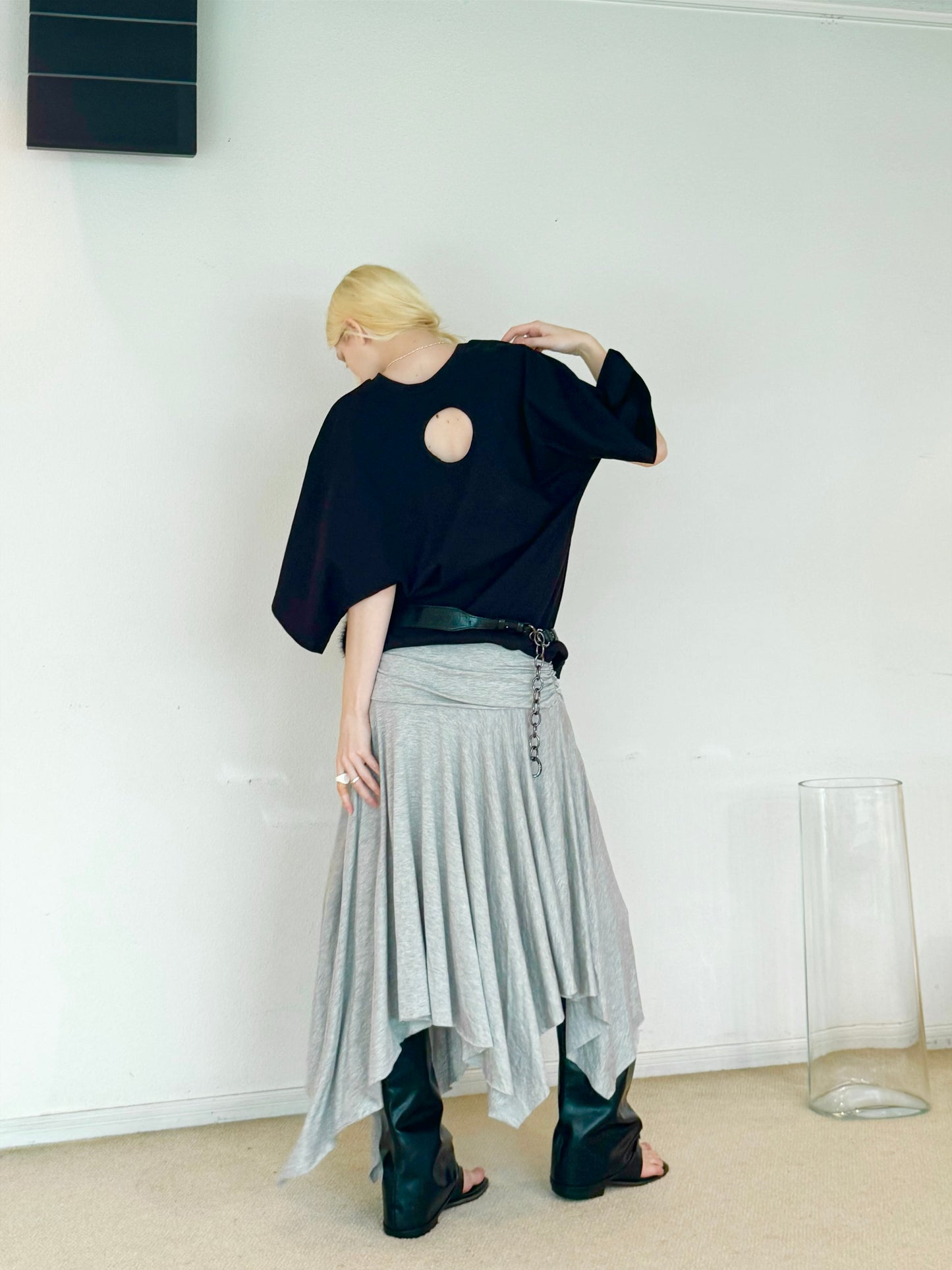 Relax shirring skirt