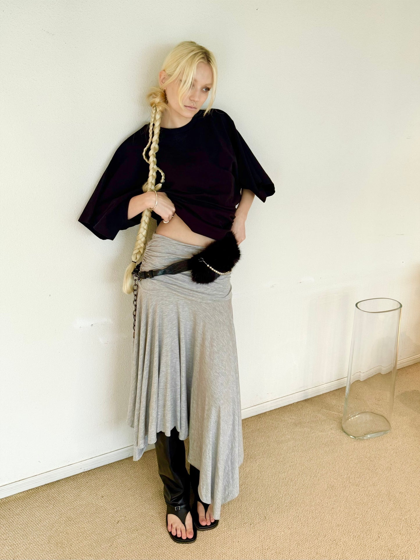 Relax shirring skirt