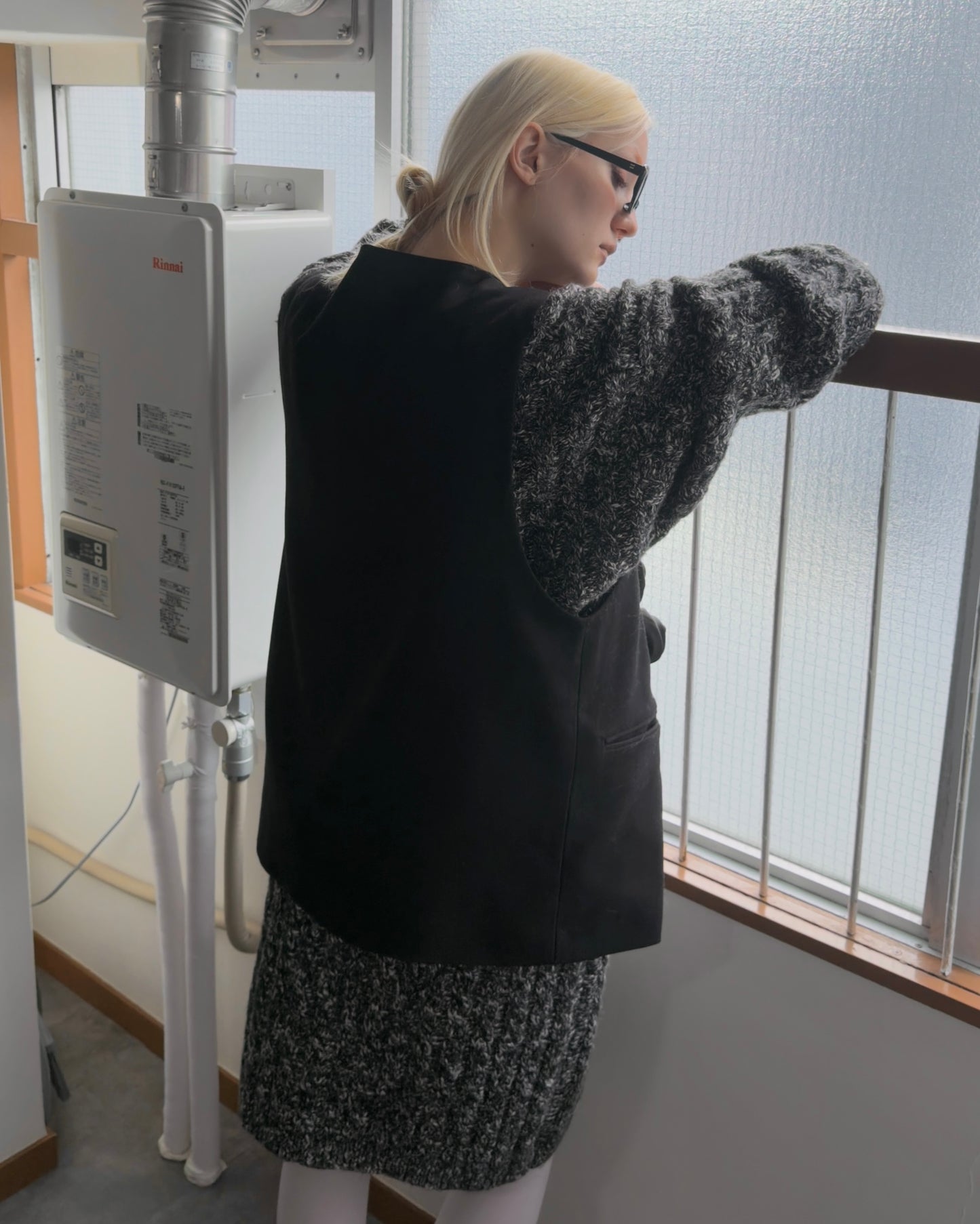 Pixelization knit set up