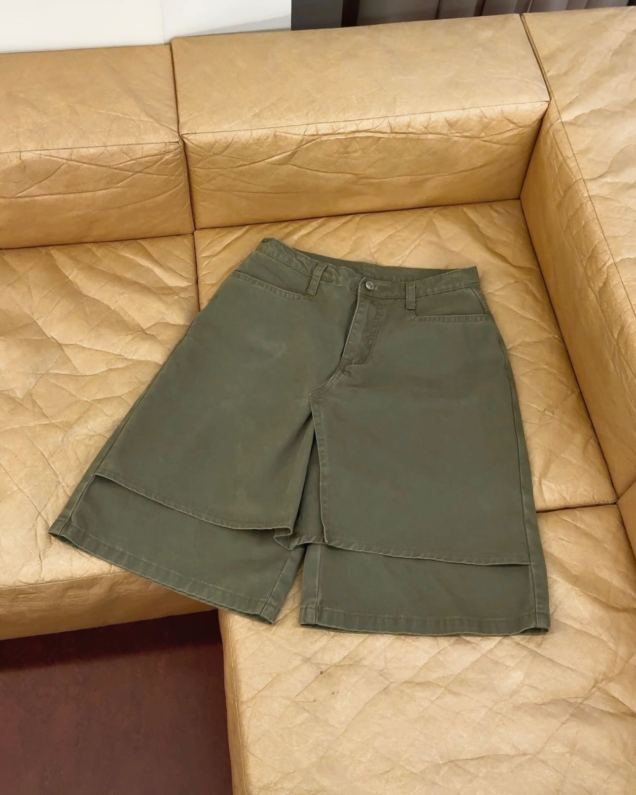 Half layerd pants