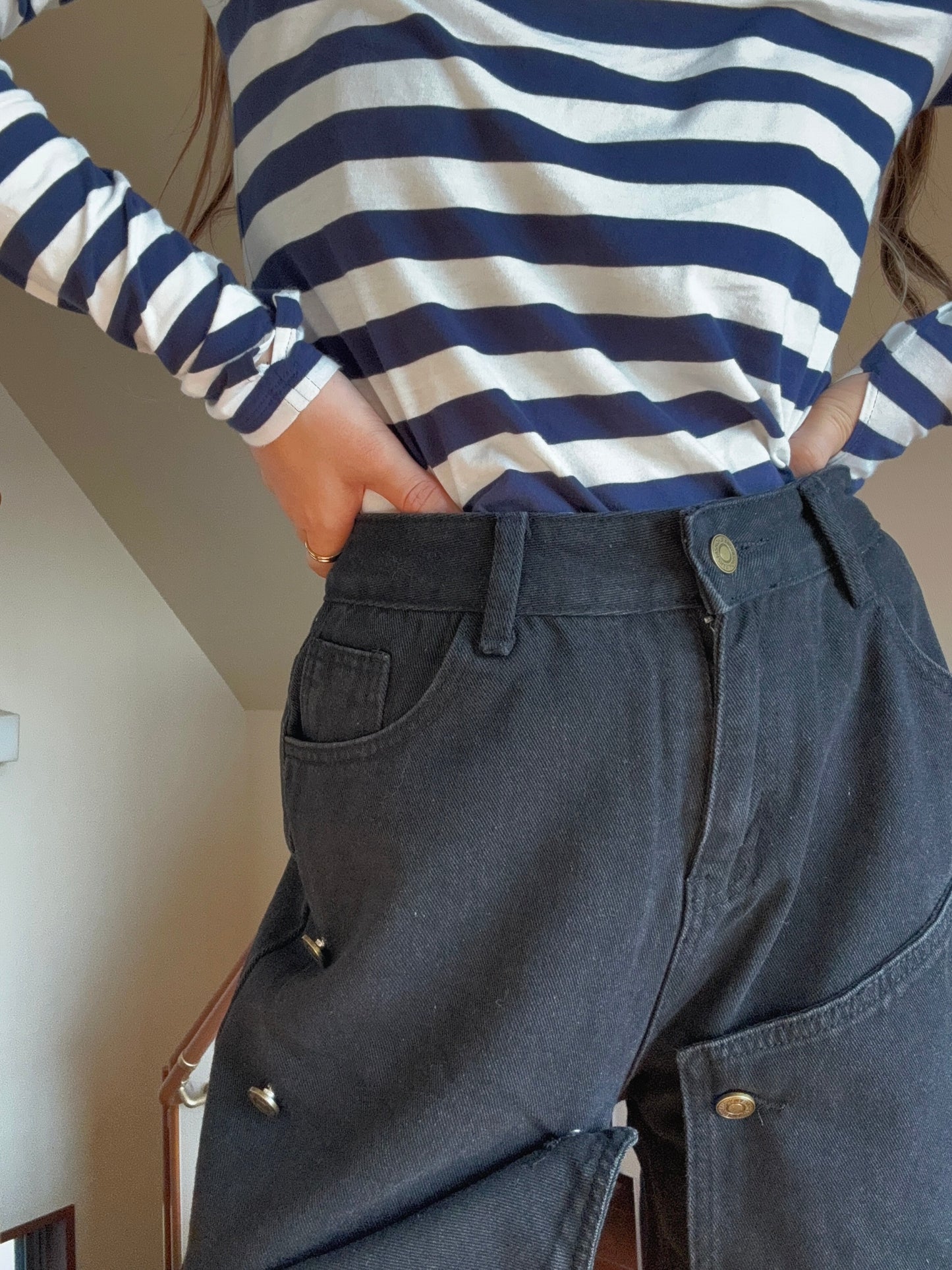 button denim pants