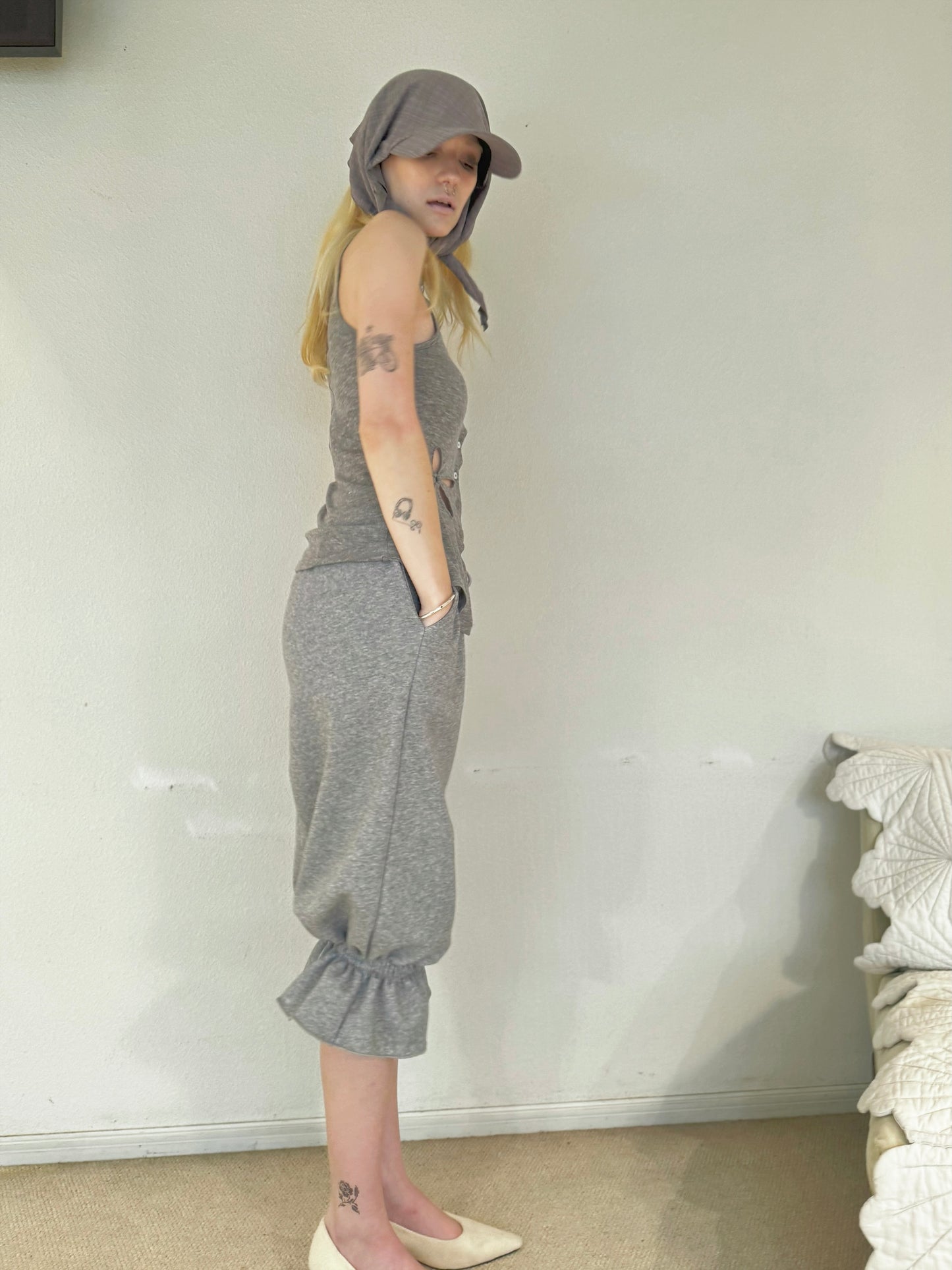 Button sweat pants