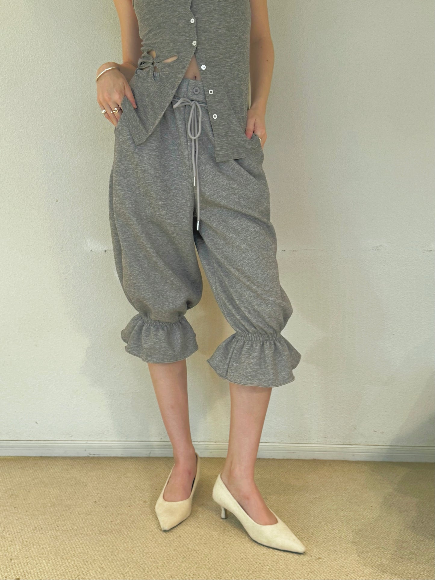 Button sweat pants