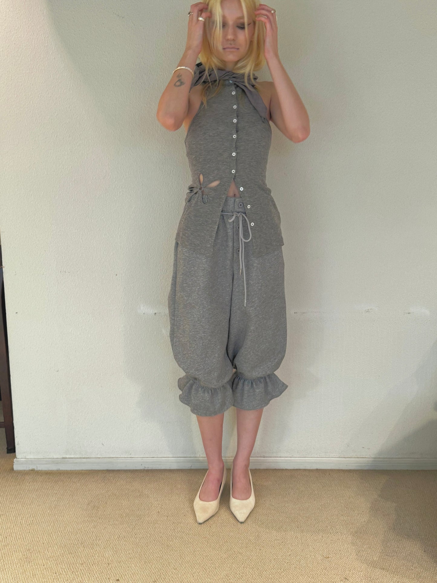 Button sweat pants