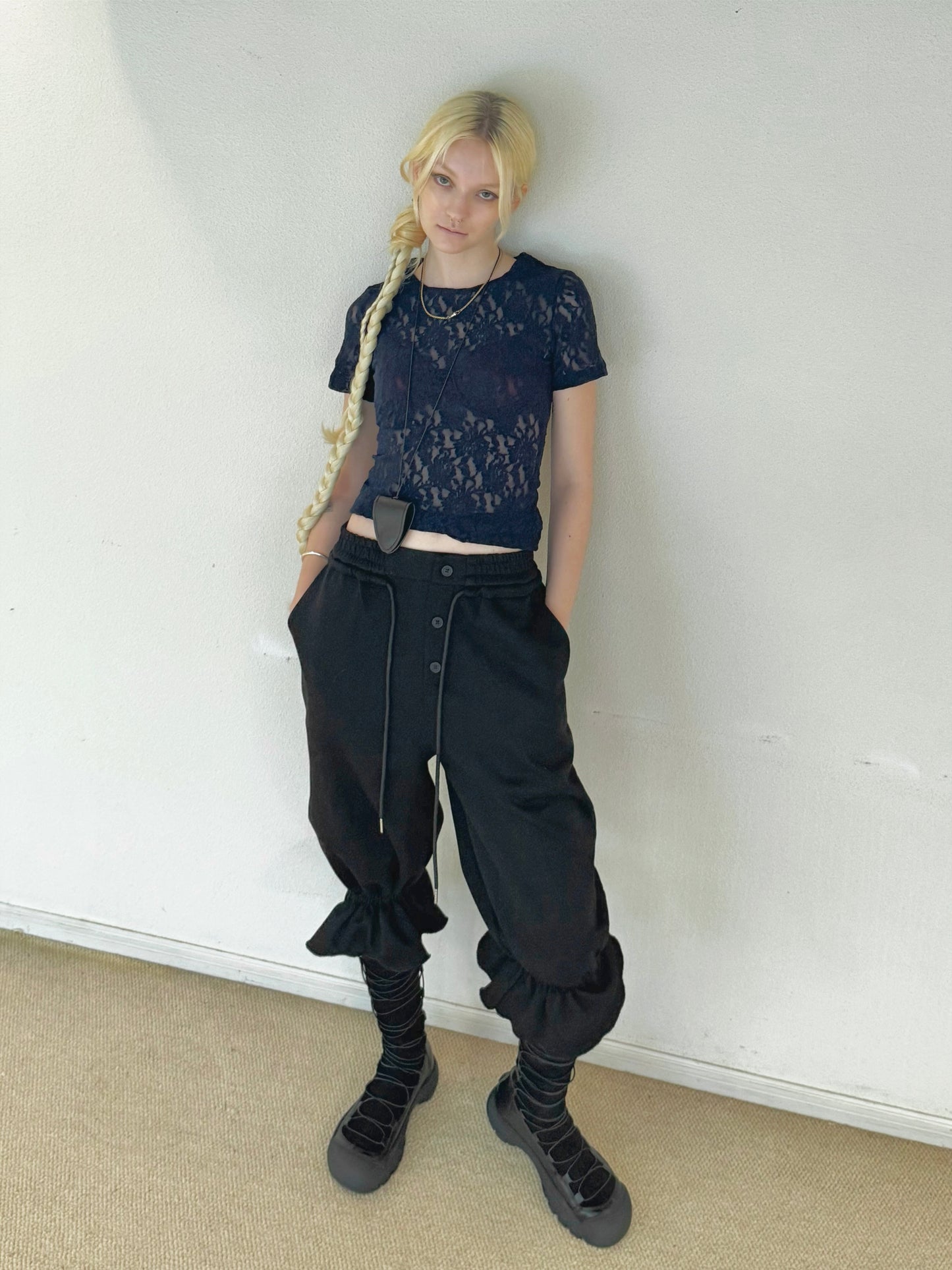 Button sweat pants