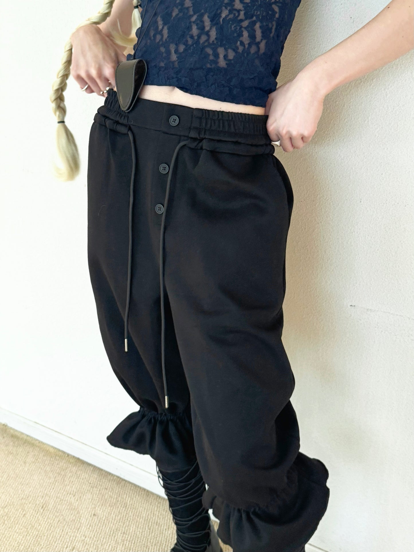 Button sweat pants