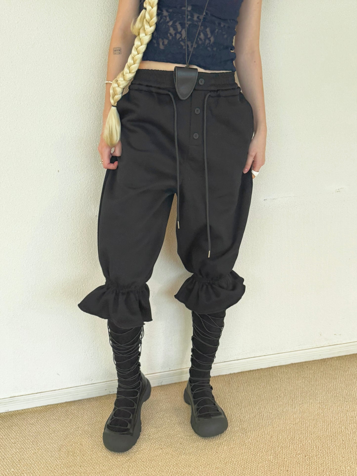 Button sweat pants