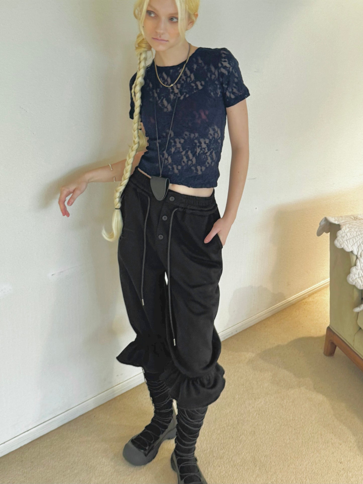 Button sweat pants
