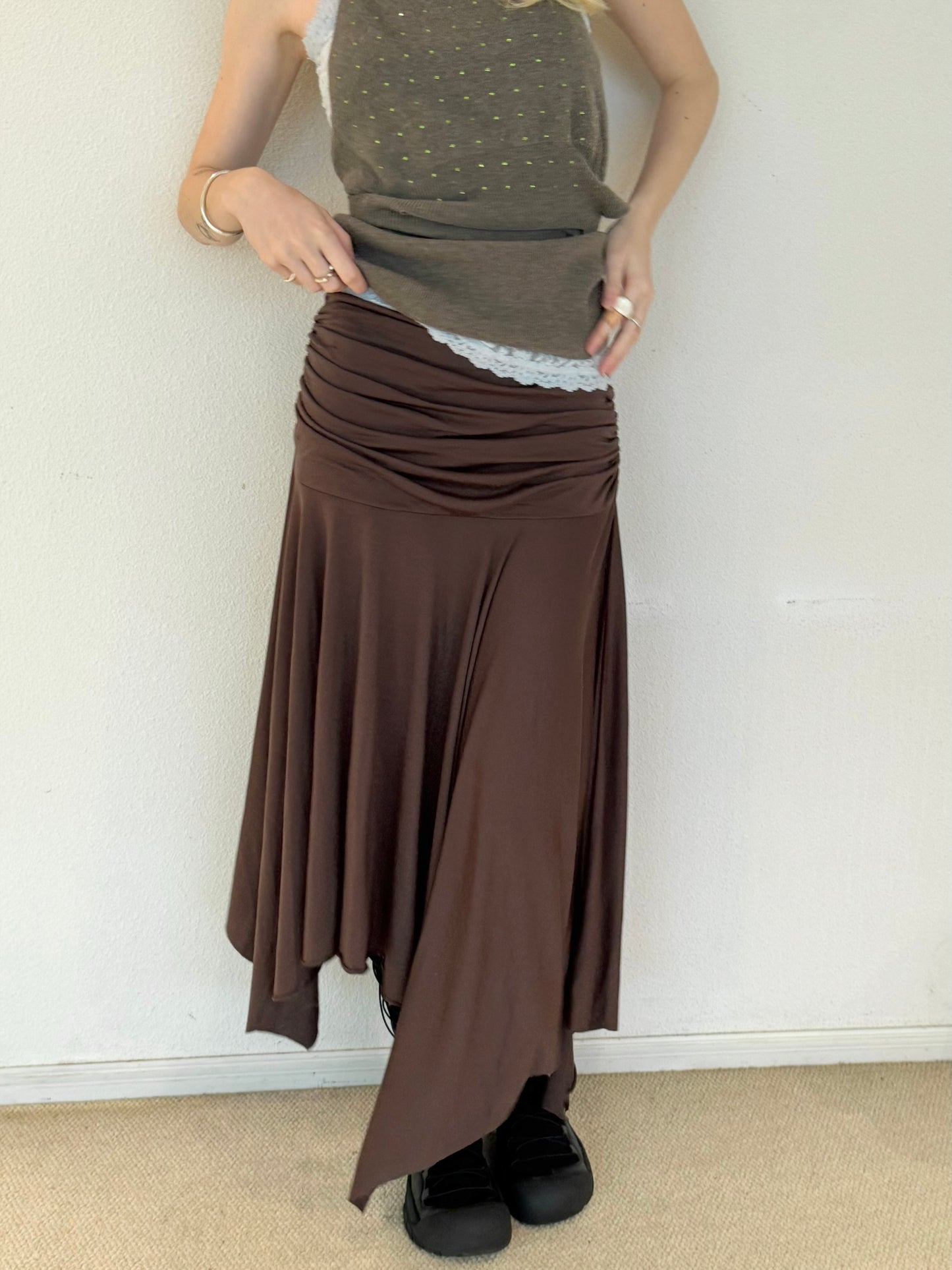 Relax shirring skirt